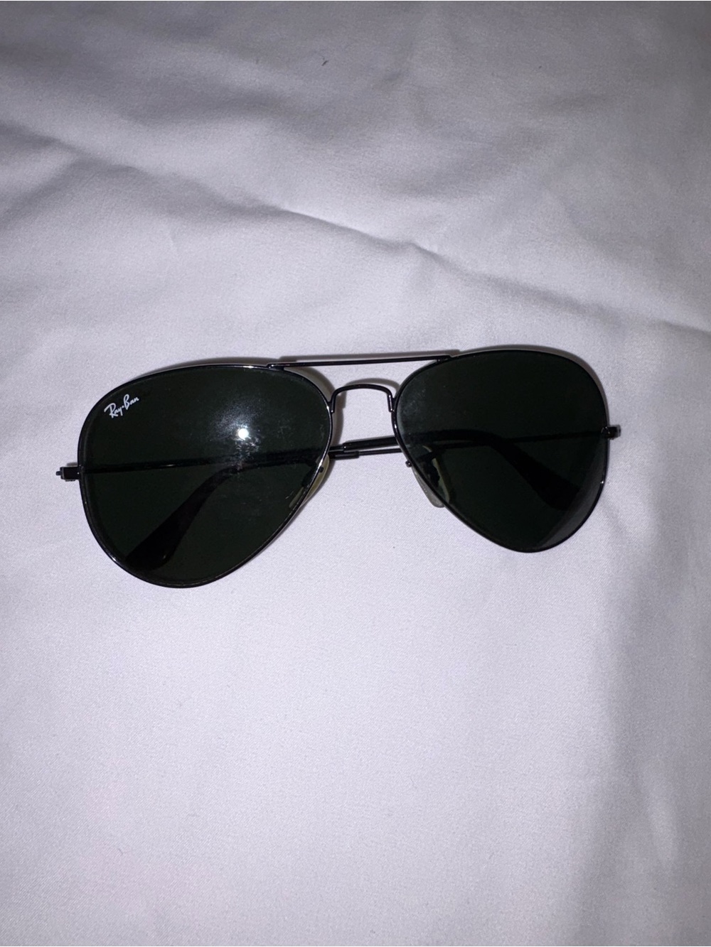 Ray-Ban Aviator Sunglasses in Black Frame with Dark Lenses - Picture 4 of 4